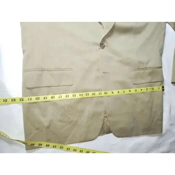 Corneliani Blazer Suit Jacket Men Size 54R Tan Brown Wool University Academia‎